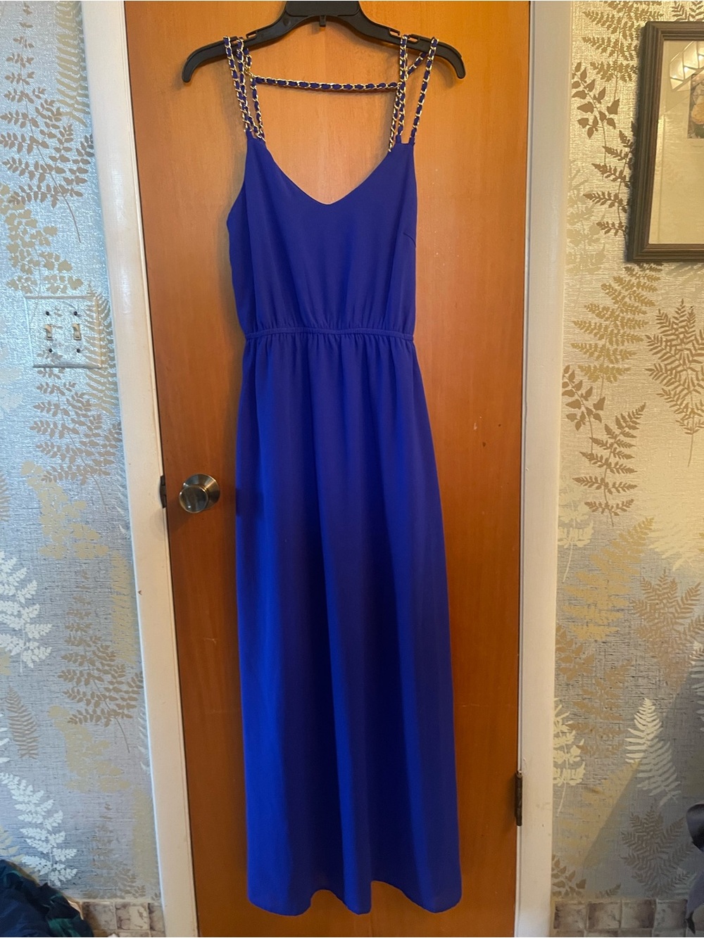 Dizzire Women Royal Blue Dress with Braided Straps